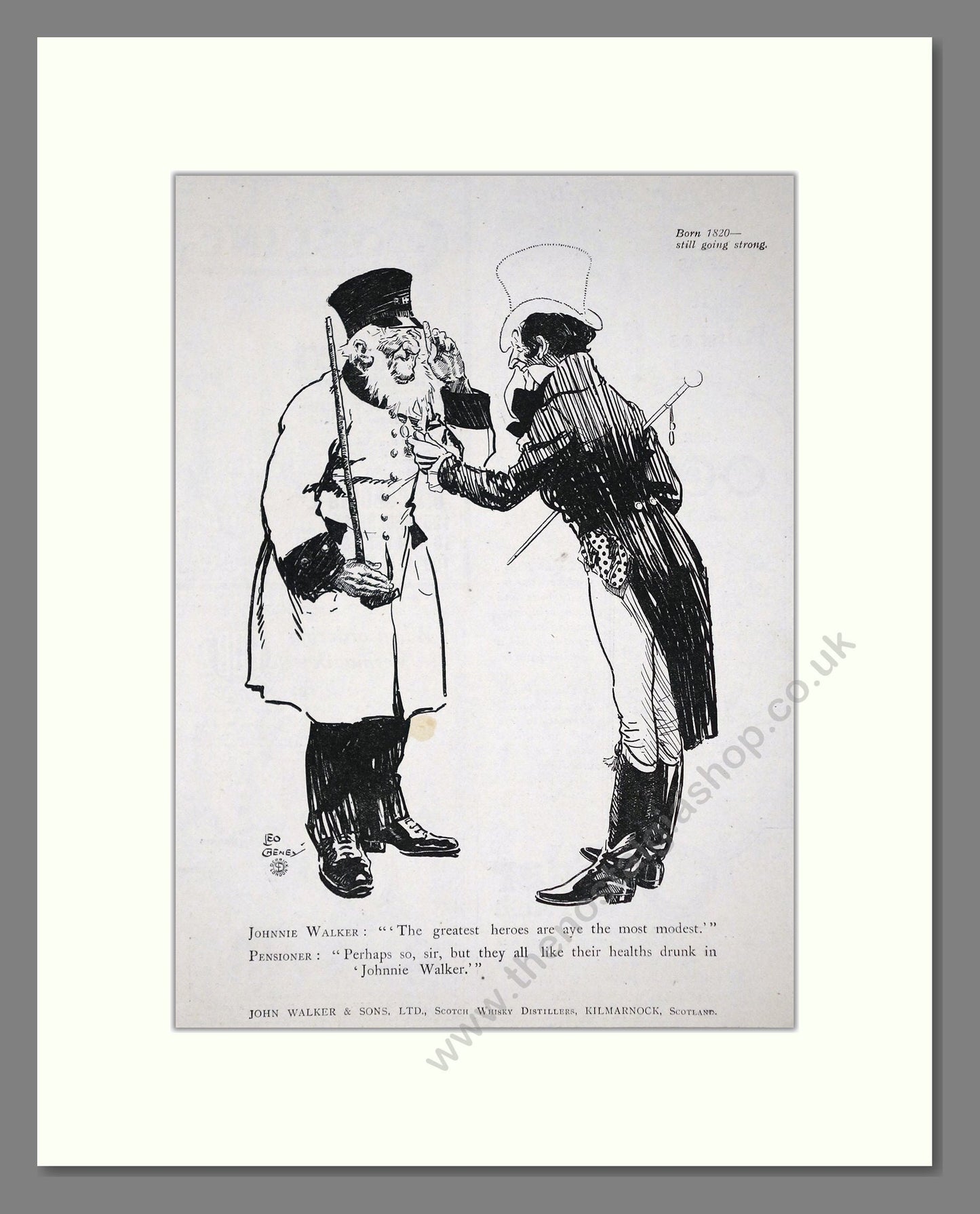 Johnnie Walker - Scotch Whisky. Vintage Advert 1919 (ref AD65016)