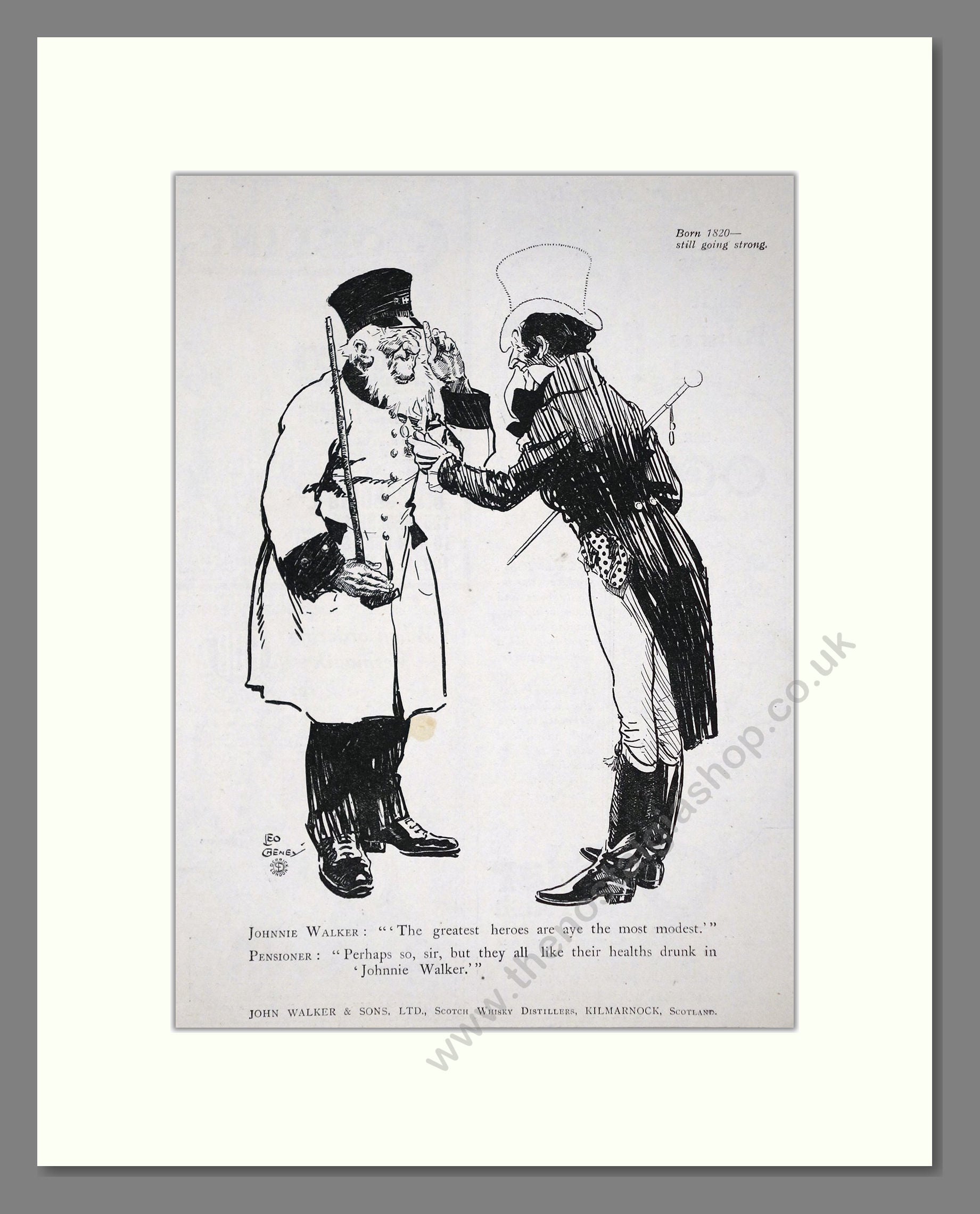 Johnnie Walker - Scotch Whisky. Vintage Advert 1919 (ref AD65016)