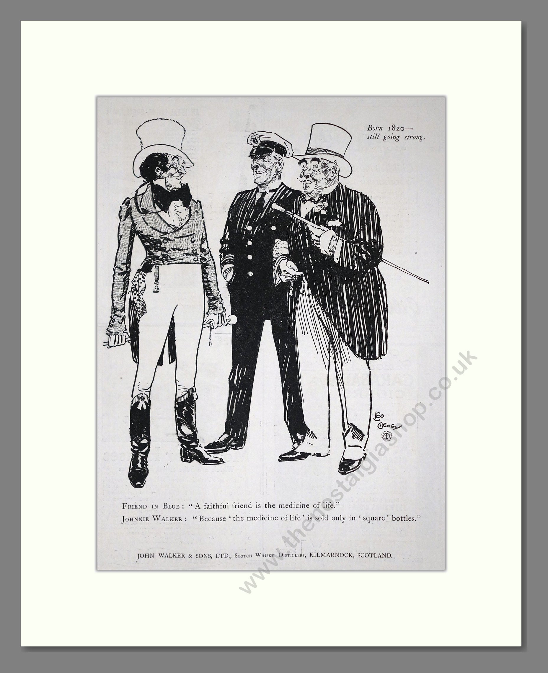 Johnnie Walker - Scotch Whisky. Vintage Advert 1919 (ref AD65018)