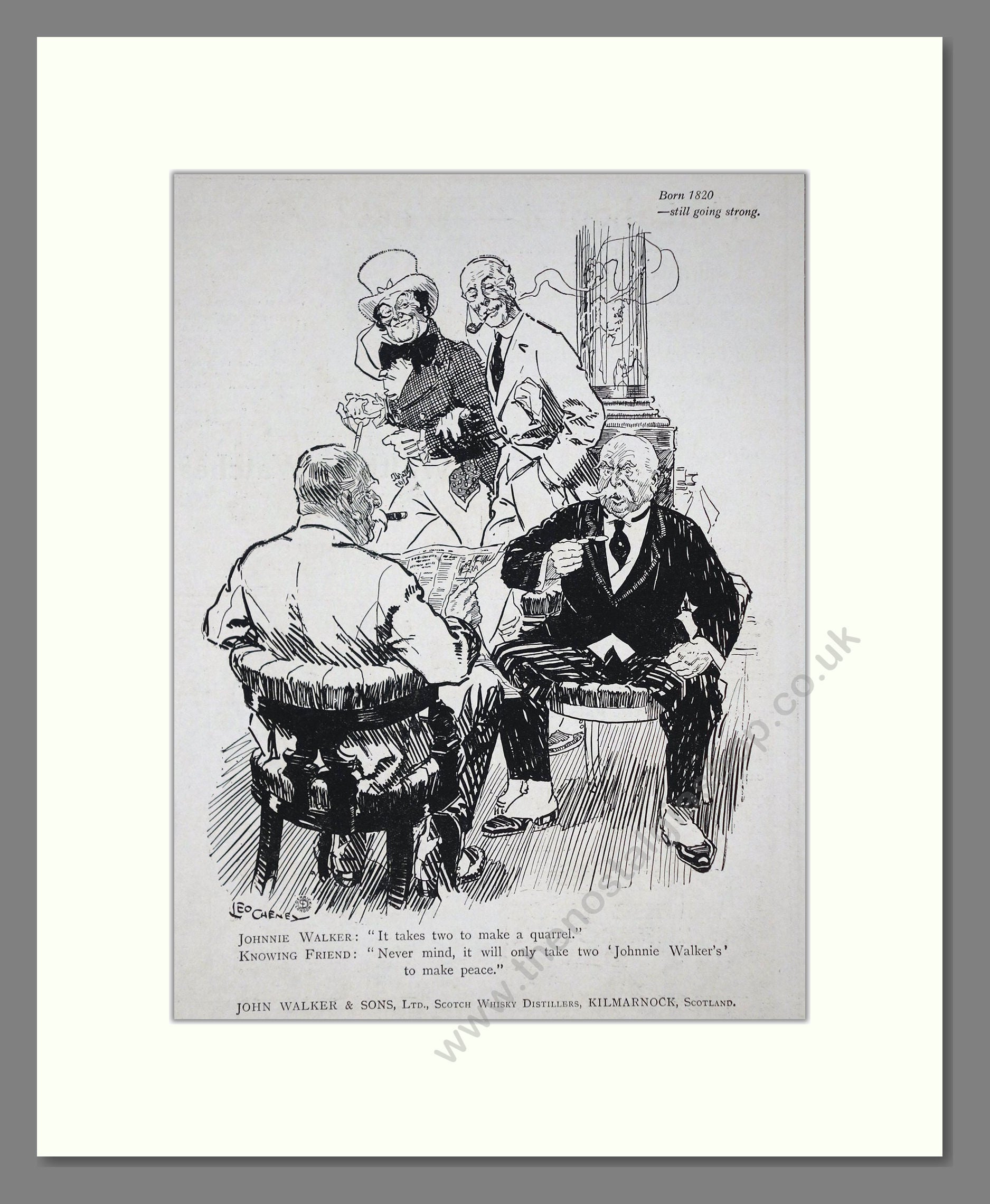 Johnnie Walker - Scotch Whisky. Vintage Advert 1919 (ref AD65019)