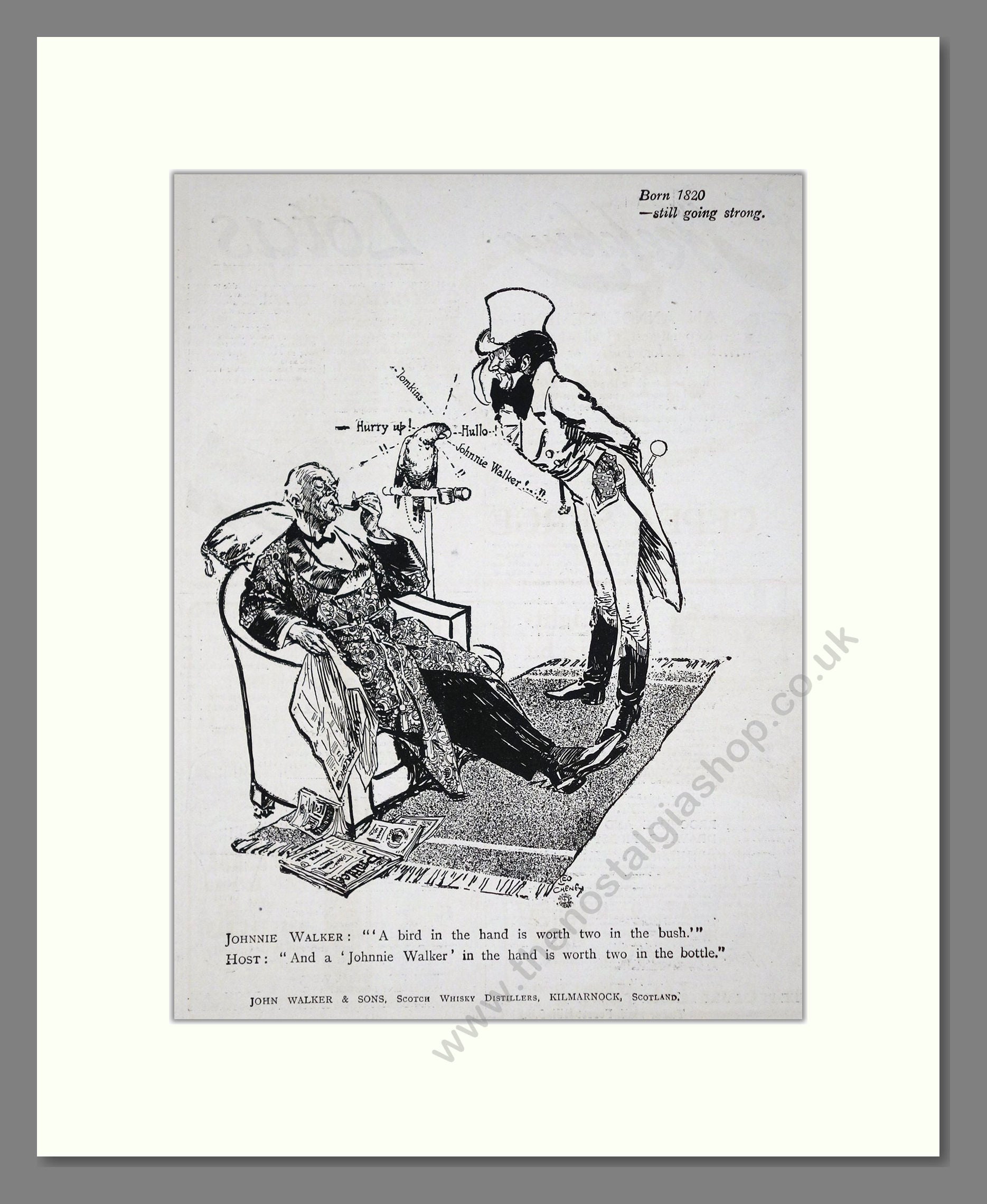 Johnnie Walker - Scotch Whisky. Vintage Advert 1919 (ref AD65020)