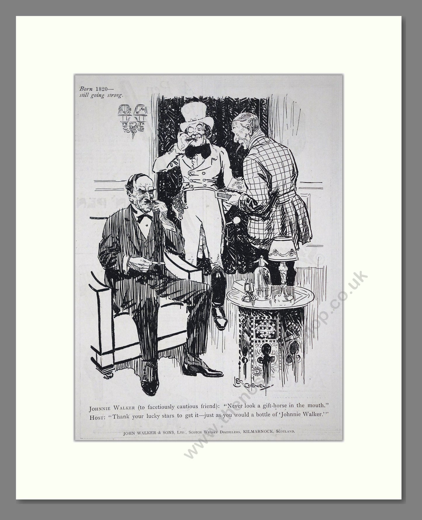 Johnnie Walker - Scotch Whisky. Vintage Advert 1919 (ref AD65021)