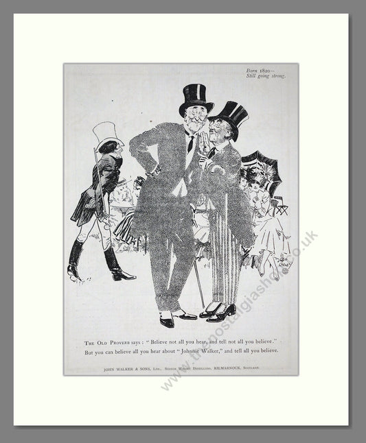 Johnnie Walker - Scotch Whisky. Vintage Advert 1920 (ref AD65031)