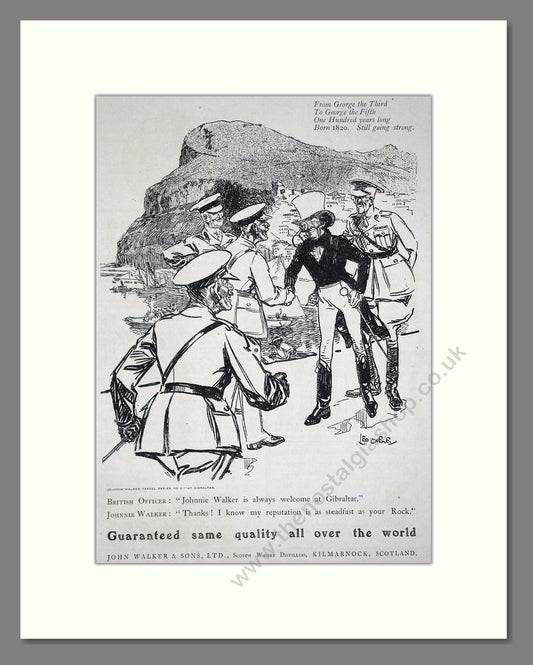 Johnnie Walker - Scotch Whisky. Vintage Advert 1920 (ref AD65033)