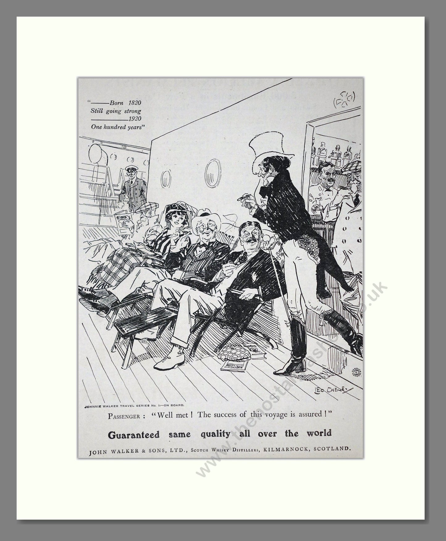 Johnnie Walker - Scotch Whisky. Vintage Advert 1920 (ref AD65034)