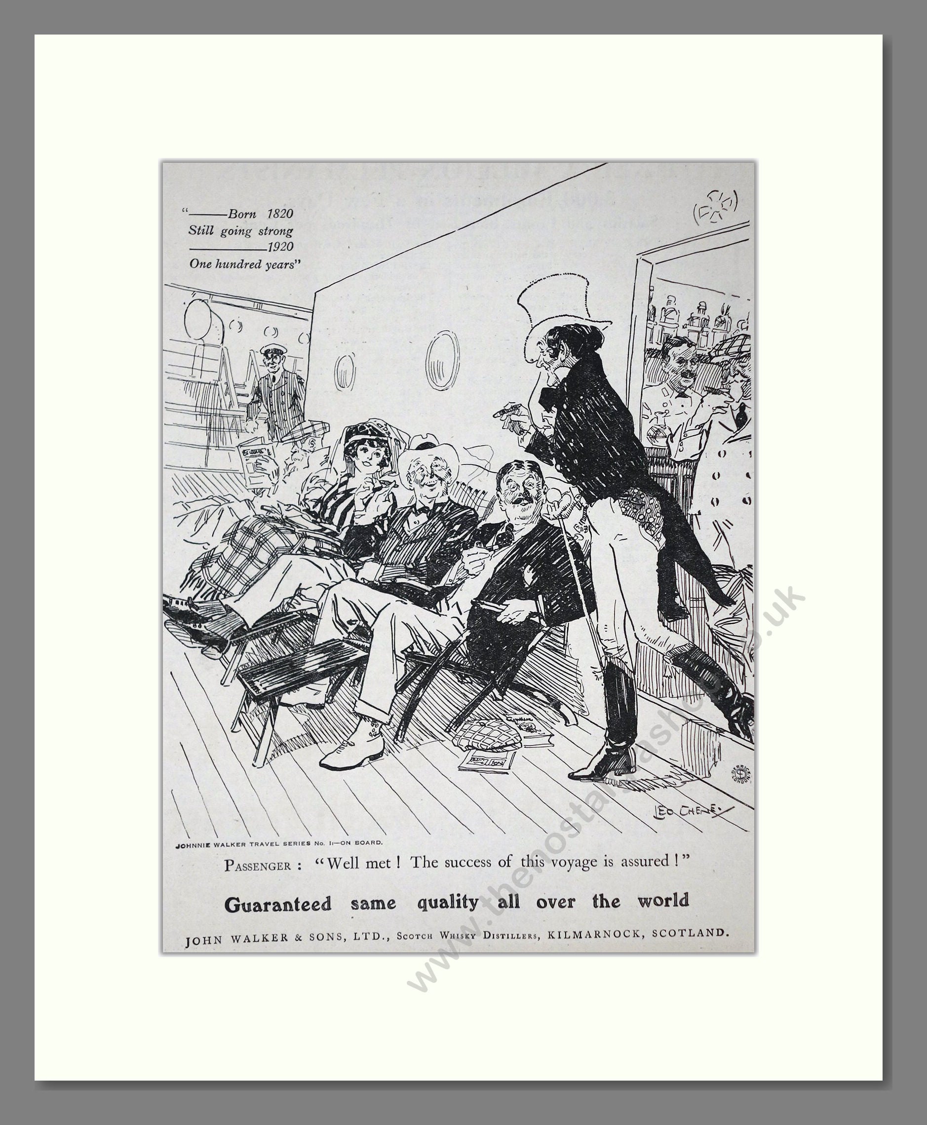 Johnnie Walker - Scotch Whisky. Vintage Advert 1920 (ref AD65034)