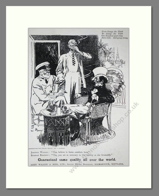 Johnnie Walker - Scotch Whisky. Vintage Advert 1920 (ref AD65035)