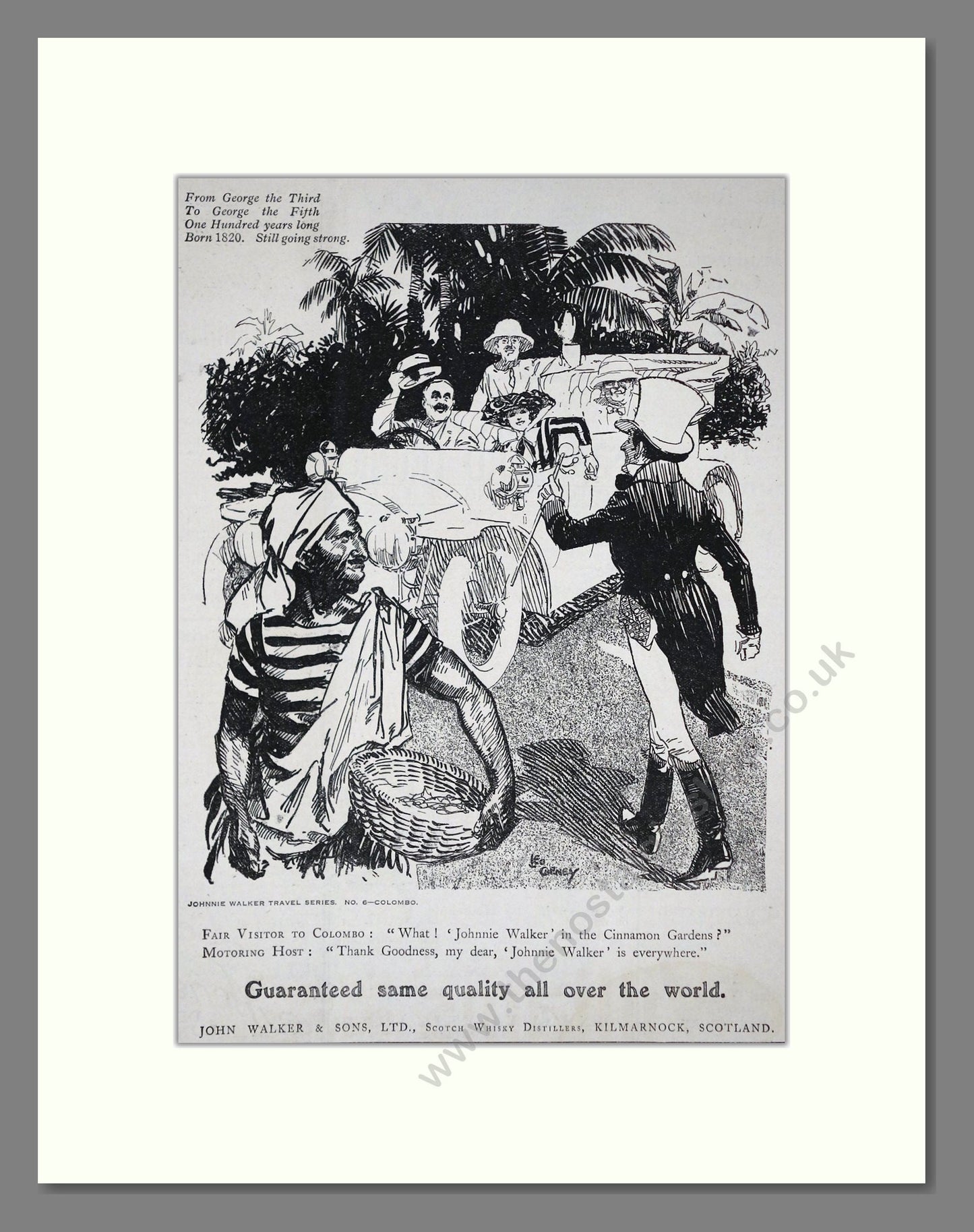 Johnnie Walker - Scotch Whisky. Vintage Advert 1920 (ref AD65036)