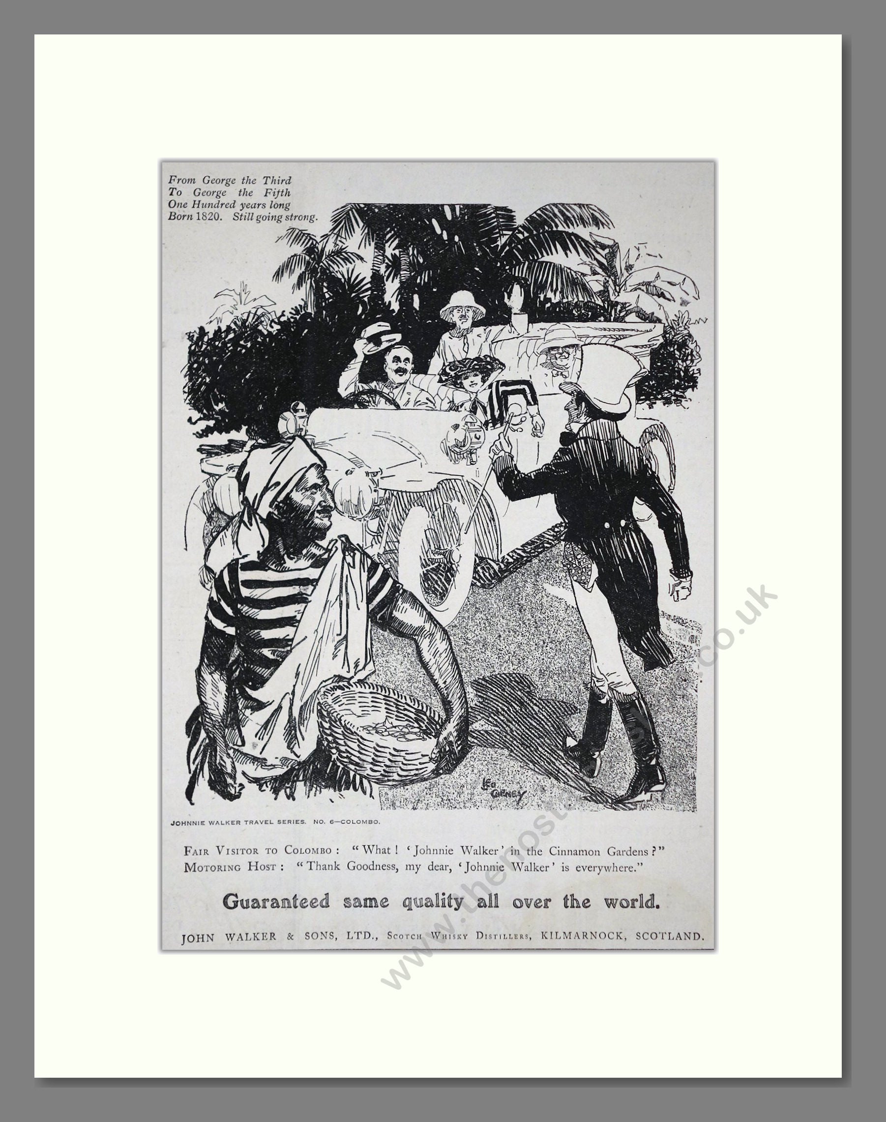 Johnnie Walker - Scotch Whisky. Vintage Advert 1920 (ref AD65036)