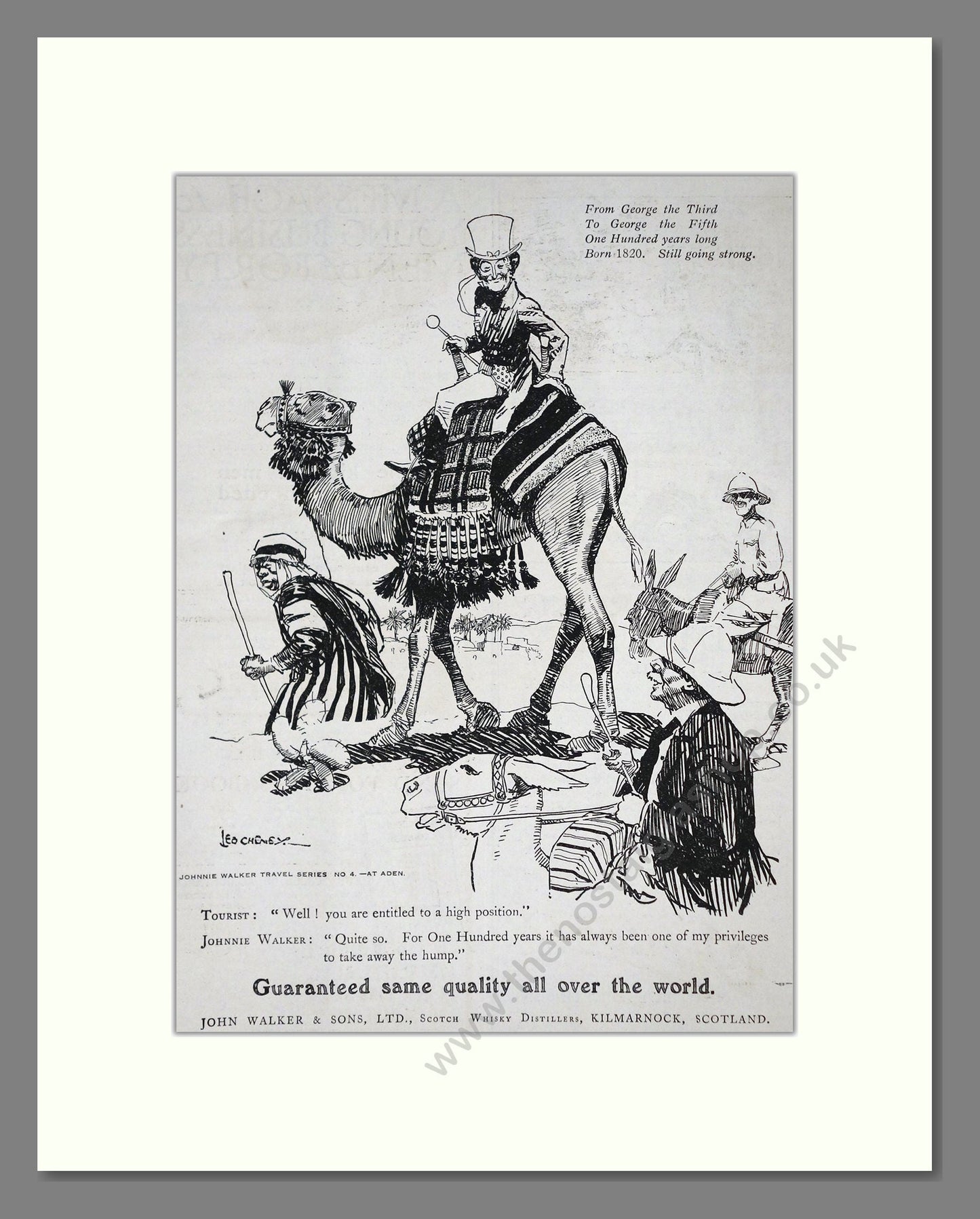 Johnnie Walker - Scotch Whisky. Vintage Advert 1920 (ref AD65039)