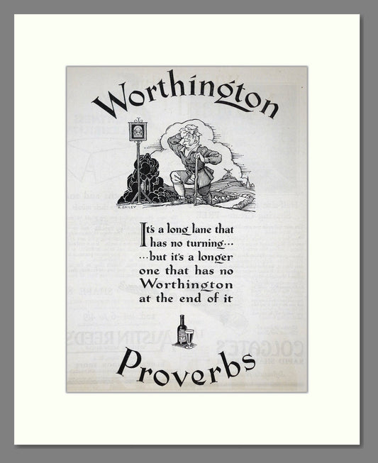 Worthington - Beer - Proverbs. Vintage Advert 1926 (ref AD65045)