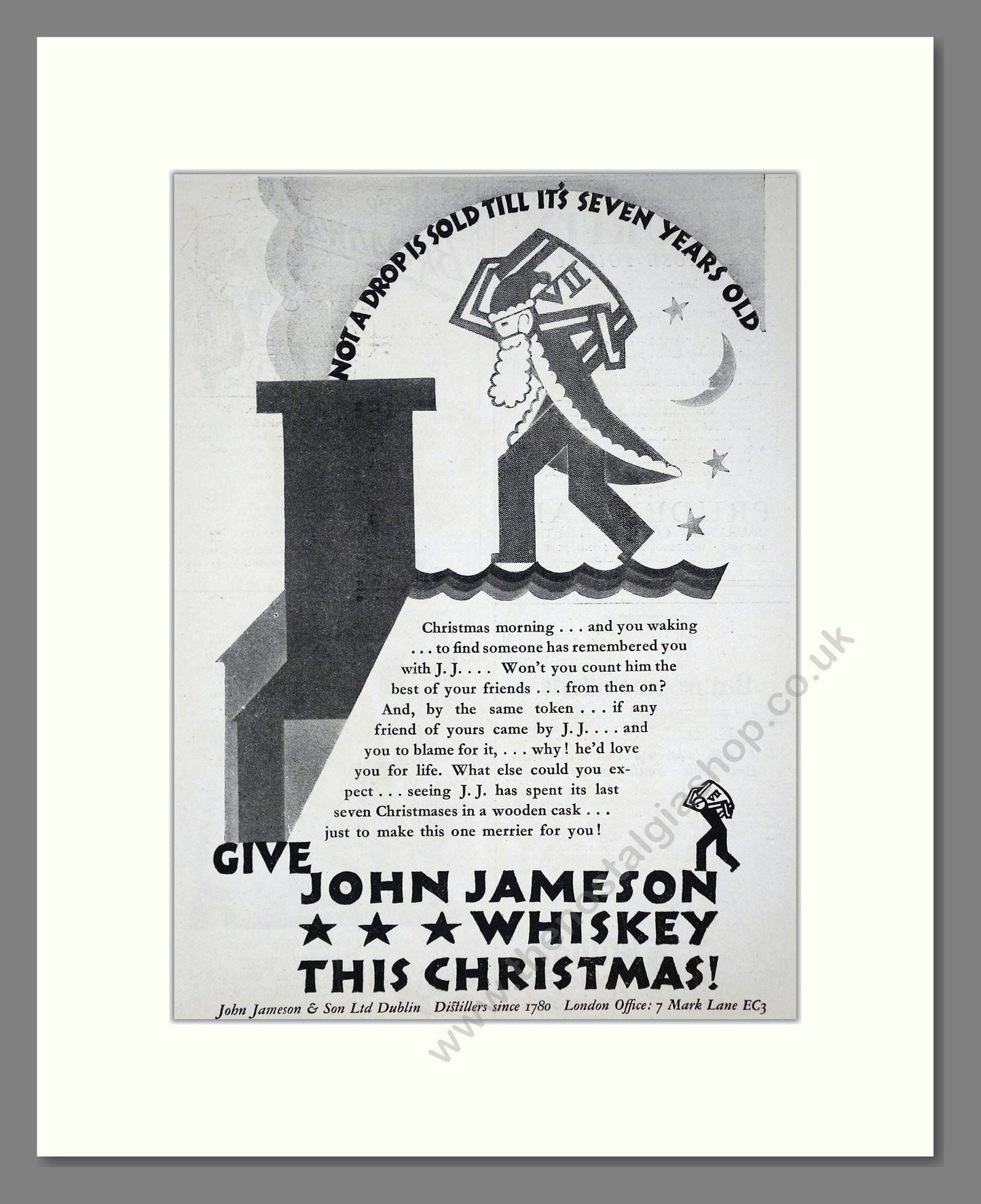 John Jameson - Irish Whiskey. Vintage Advert 1927 (ref AD65059)