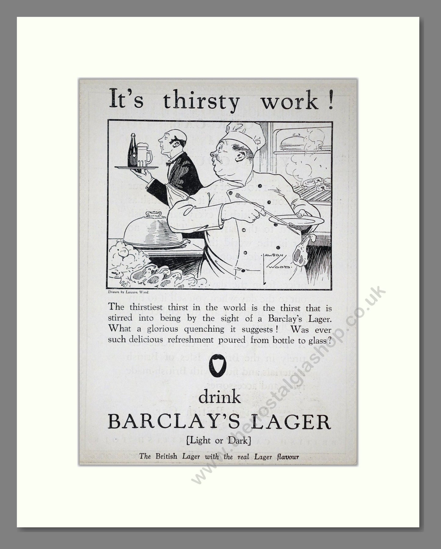 Barclay's - Lager. Vintage Advert 1926 (ref AD65072)