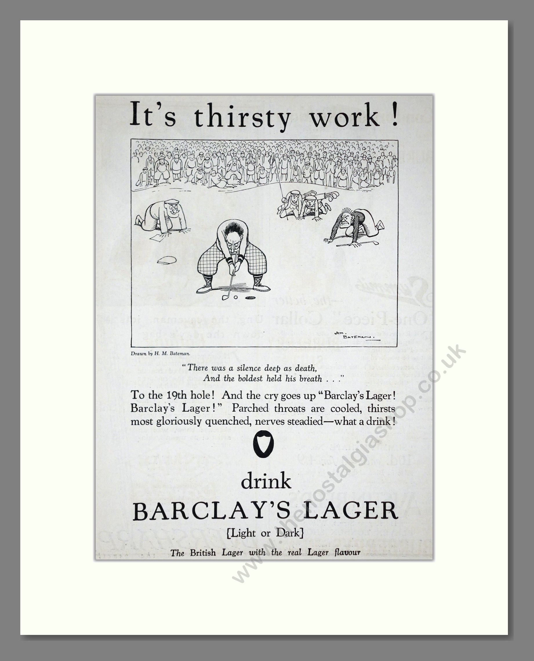 Barclay's - Lager. Vintage Advert 1926 (ref AD65076)