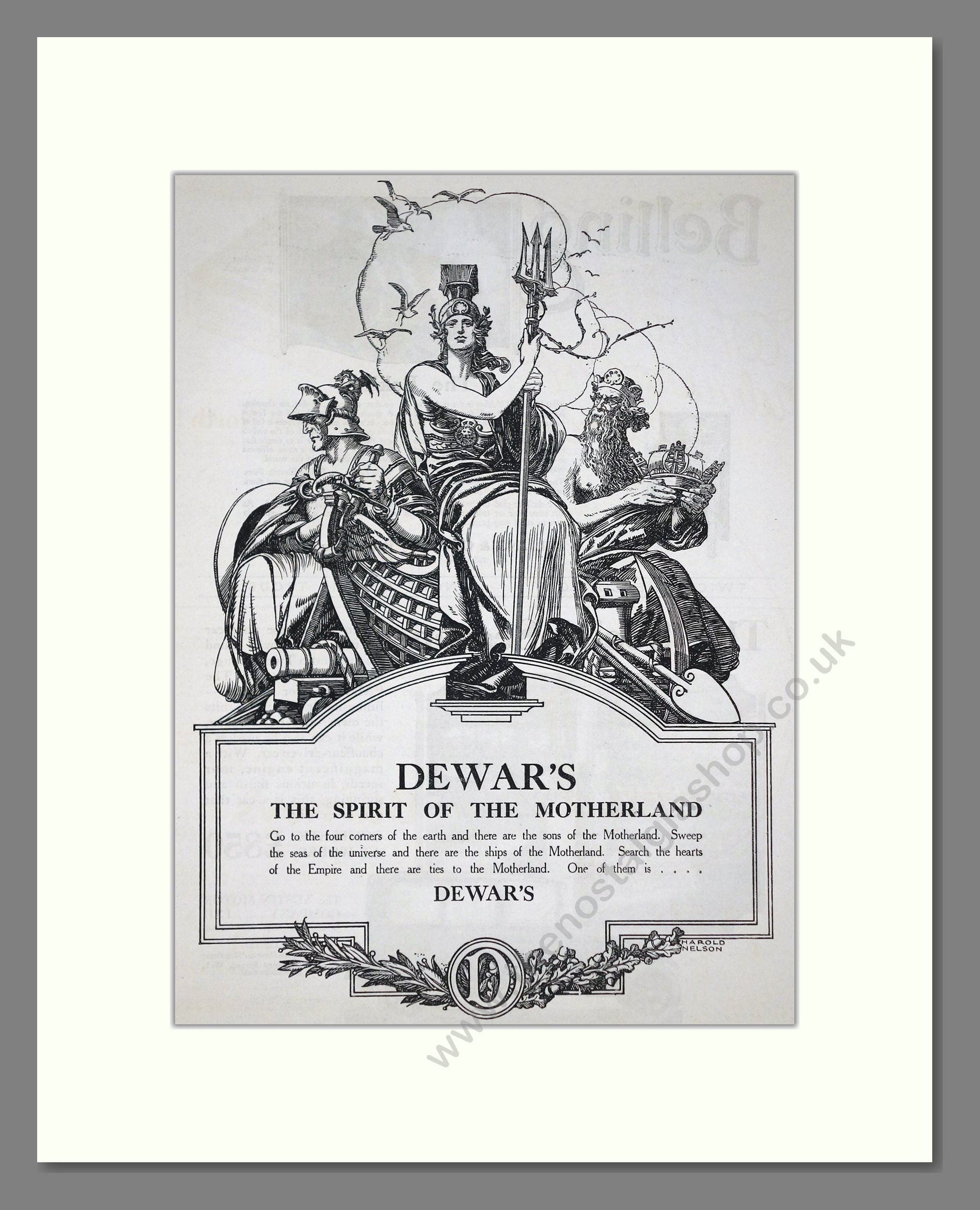 Dewar's - The Spirit Of The Motherland. Vintage Advert 1924 (ref AD65080)