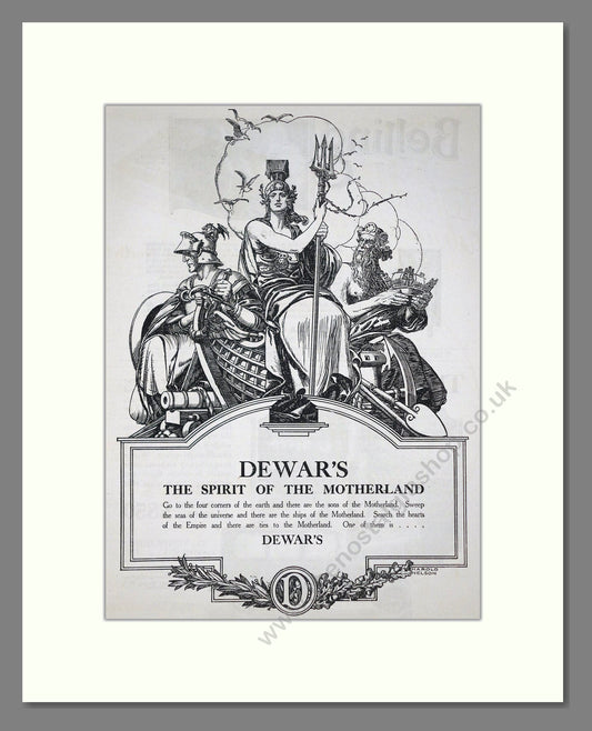 Dewar's - The Spirit Of The Motherland. Vintage Advert 1924 (ref AD65080)