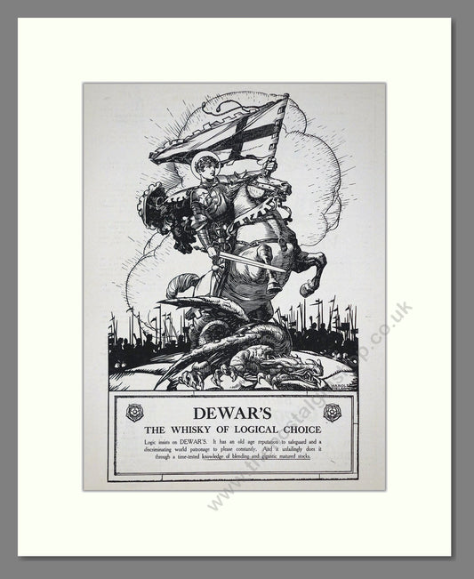 Dewar's - The Whisky Of Logical Choice. Vintage Advert 1924 (ref AD65081)