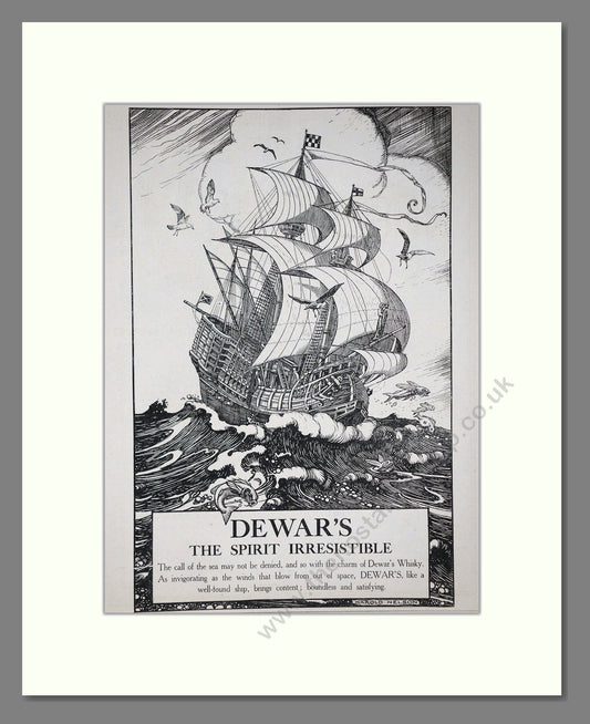 Dewar's - The Spirit Irresistable. Vintage Advert 1924 (ref AD65082)
