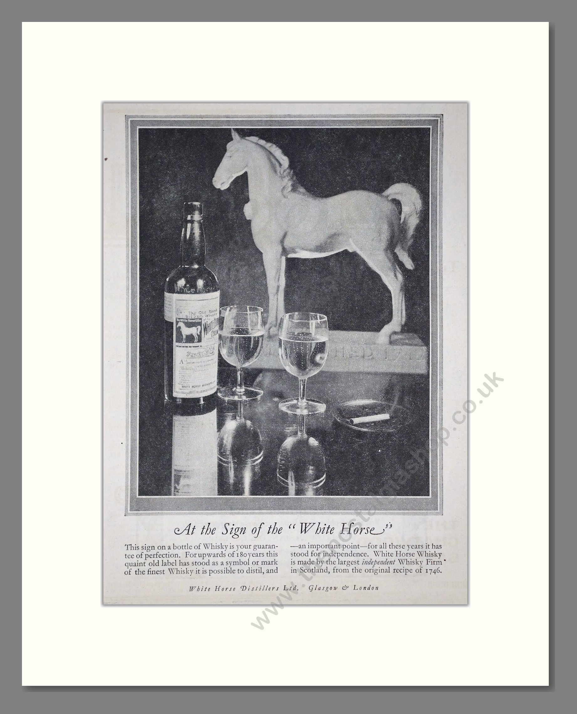 White Horse - Scotch Whisky. Vintage Advert 1926 (ref AD65086)