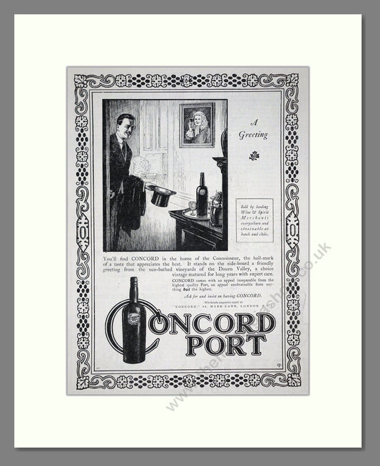Concord - Port. Vintage Advert 1920 (ref AD65104)