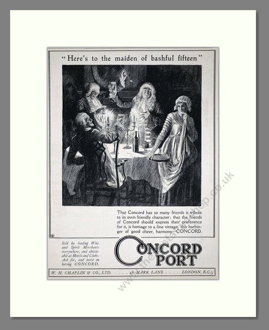 Concord - Port. Vintage Advert 1921 (ref AD65105)