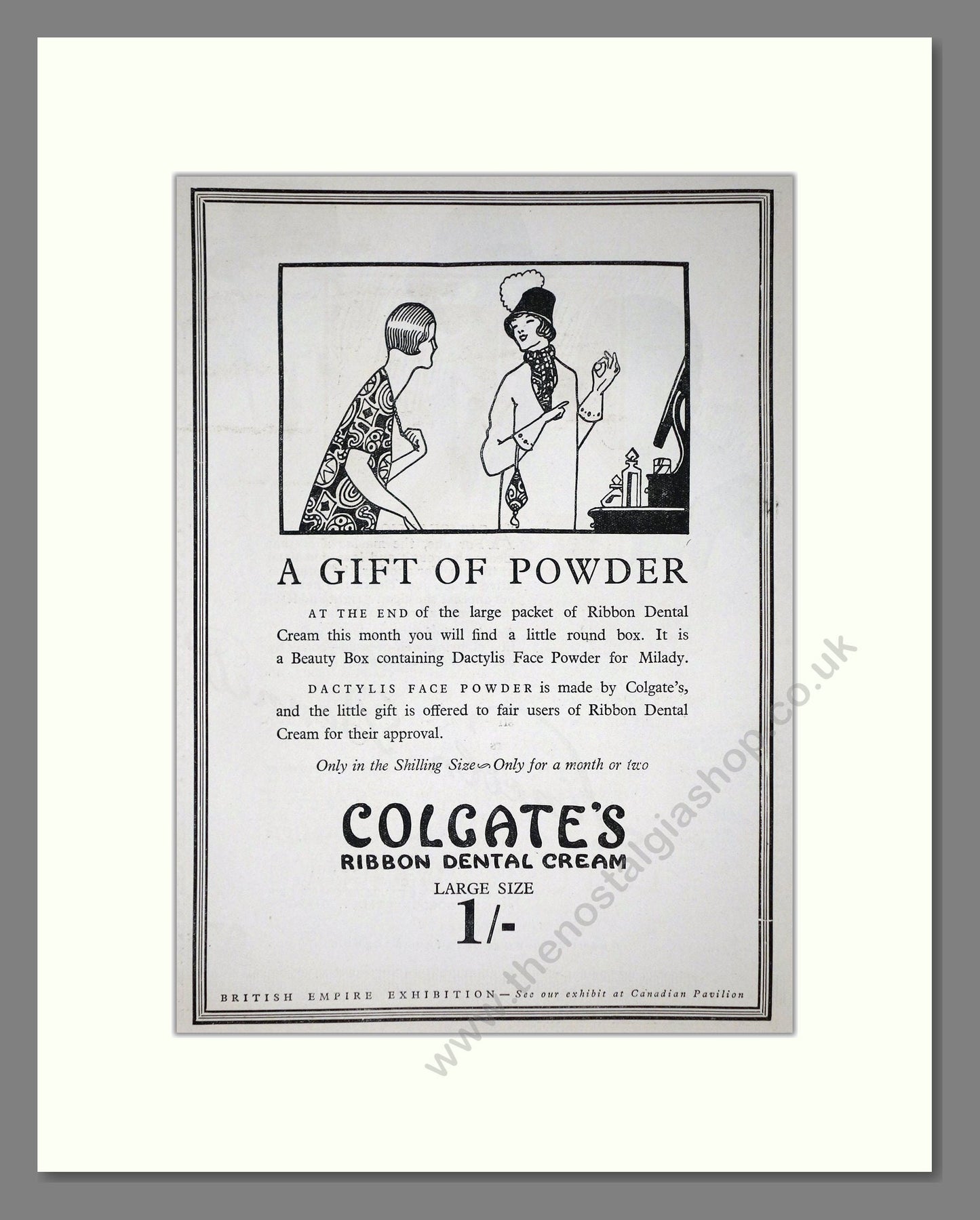 Colgate's - Ribbon Dental Cream. Vintage Advert 1924 (ref AD65187)