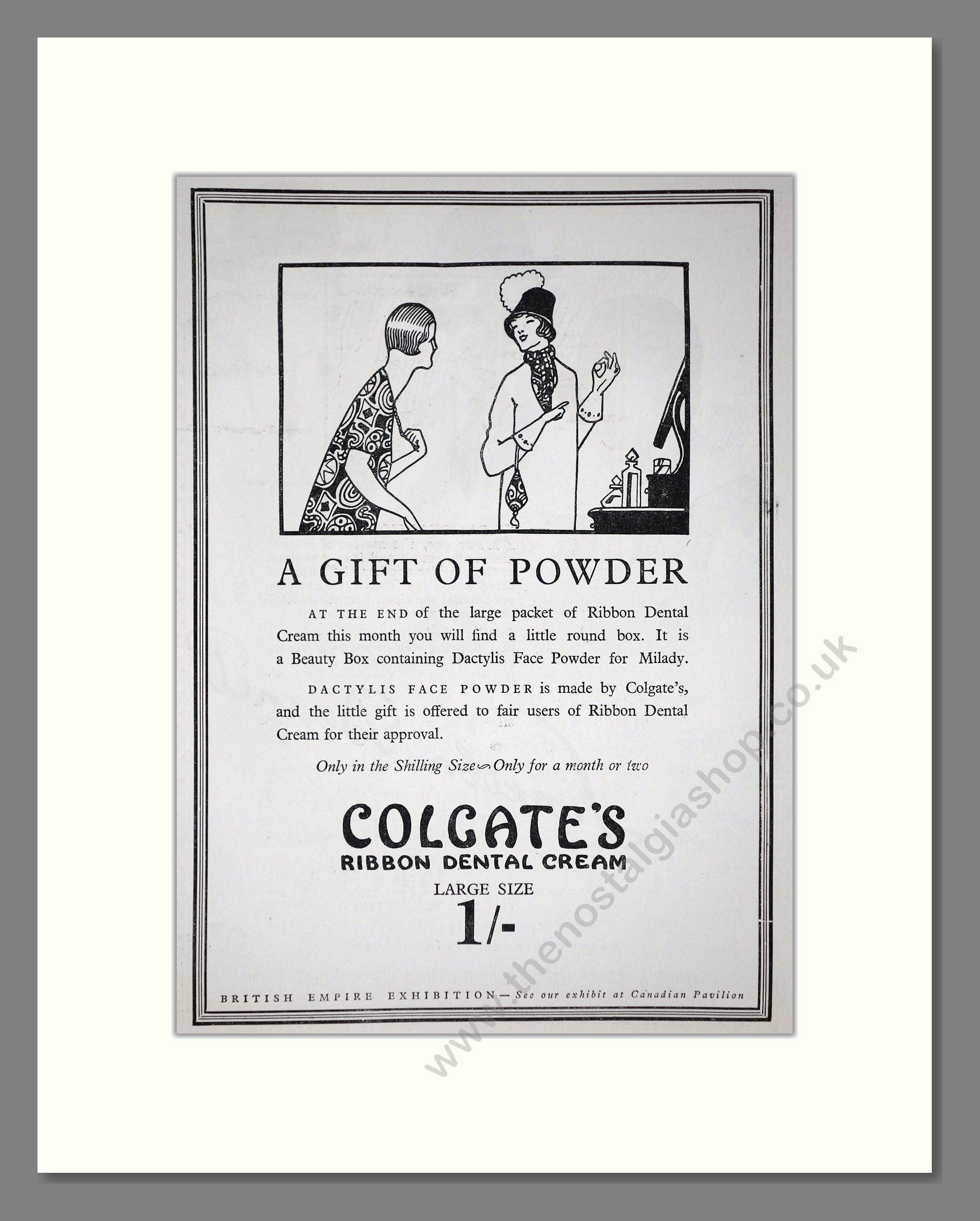 Colgate's - Ribbon Dental Cream. Vintage Advert 1924 (ref AD65187)