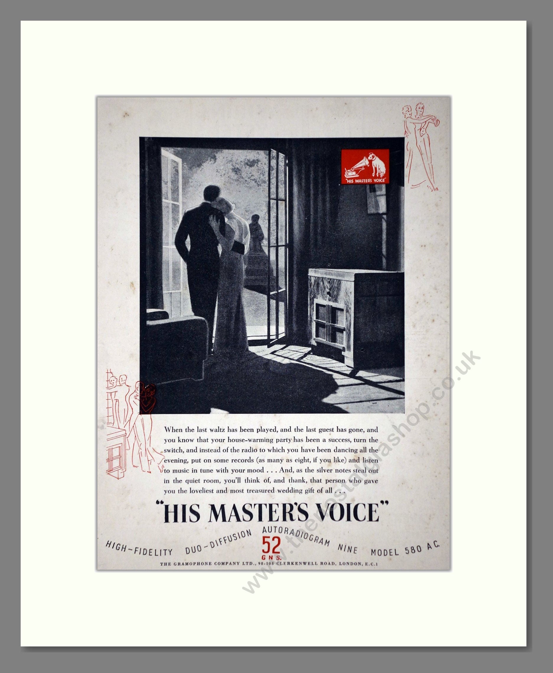 HMV His Master's Voice - Gramophones. Vintage Advert 1935 (ref AD65128)