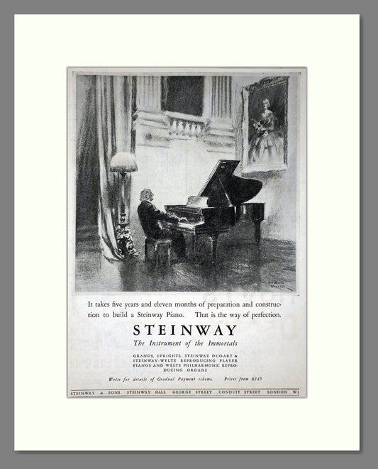Steinway - Piano. Vintage Advert 1926 (ref AD65420)