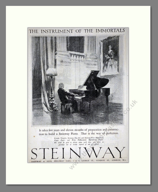 Steinway - Piano. Vintage Advert 1927 (ref AD65421)