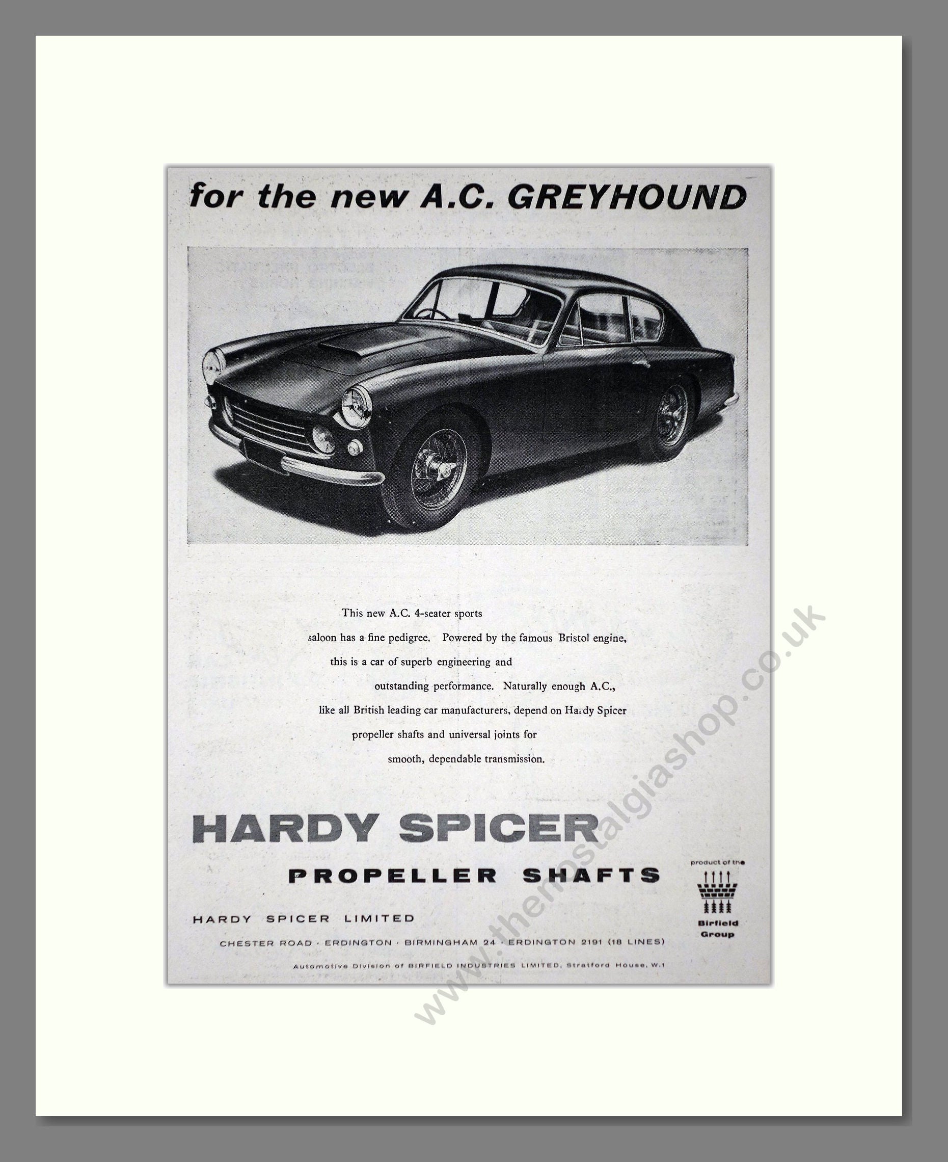 AC - Greyhound. Vintage Advert 1959 (ref AD65200)