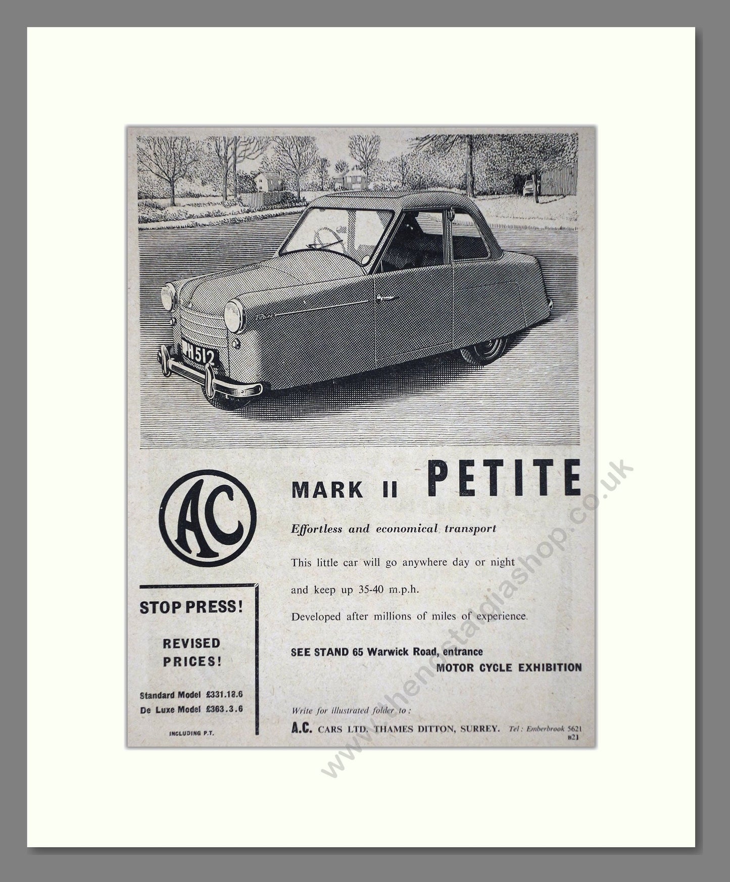 AC - Petite. Vintage Advert 1956 (ref AD65205)