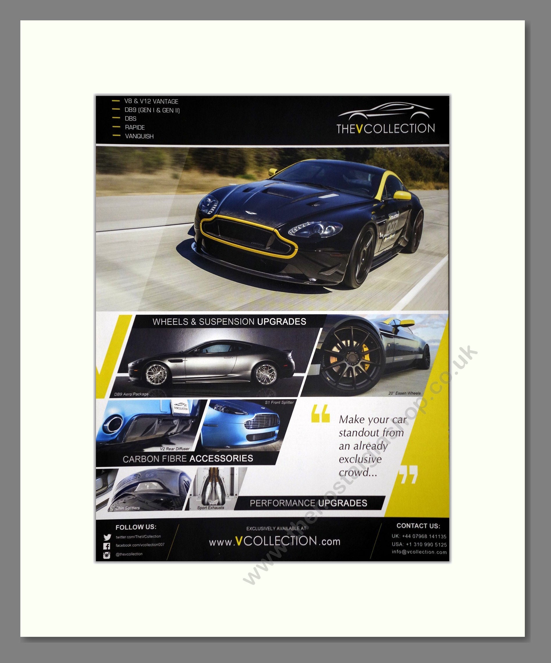 Aston Martin - The V Collection. Vintage Advert 2015 (ref AD65227)