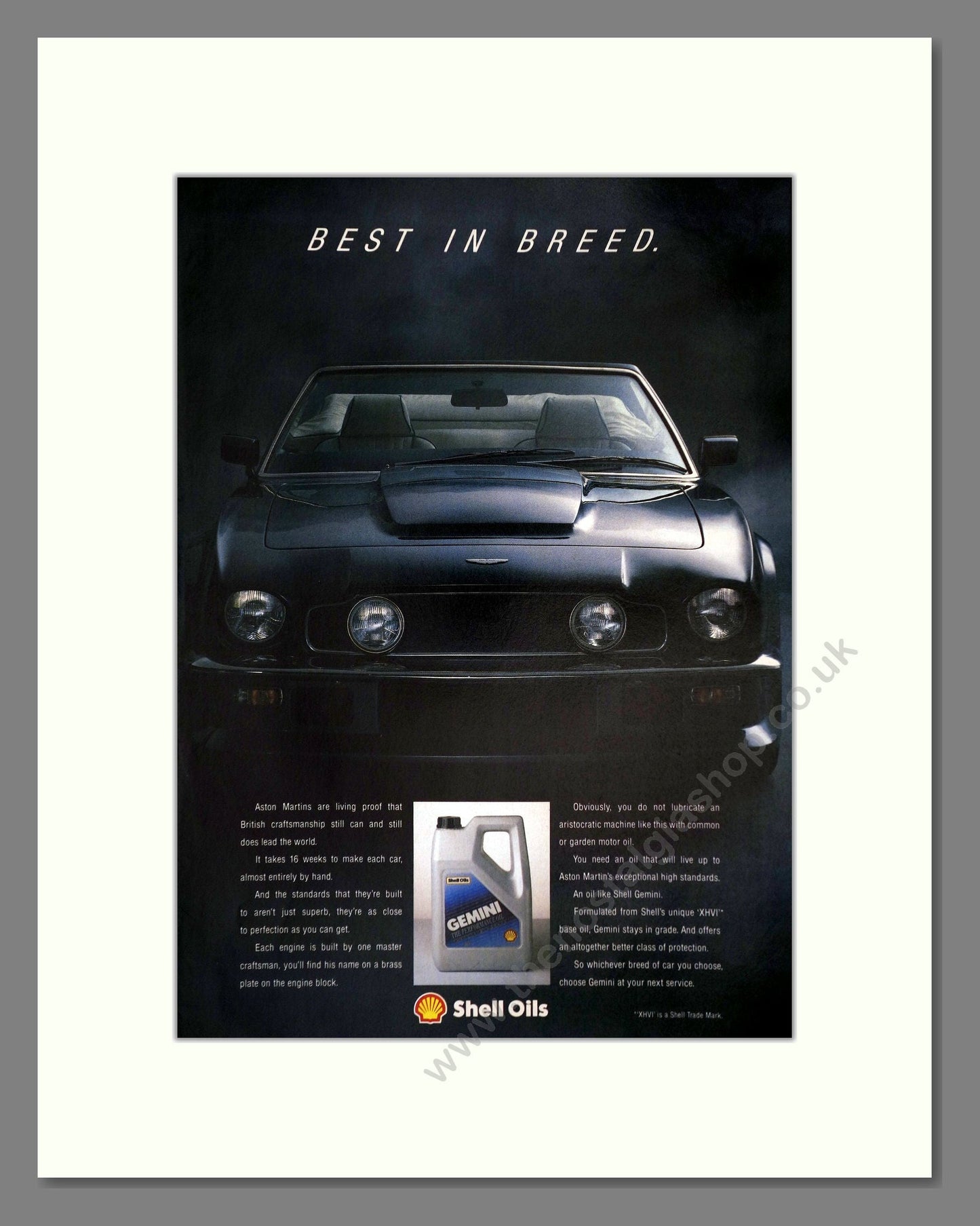 Aston Martin - Best In Breed. Vintage Advert 1988 (ref AD65234)