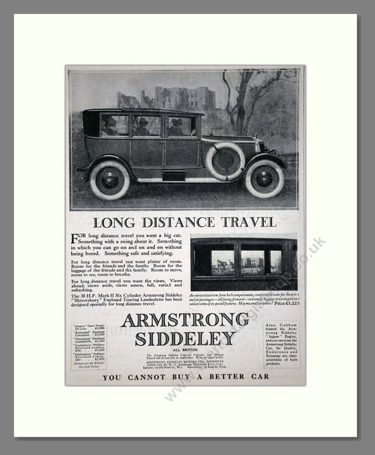 Armstrong Siddeley - Mark II Six Sylinder. Vintage Advert 1926 (ref AD65288)