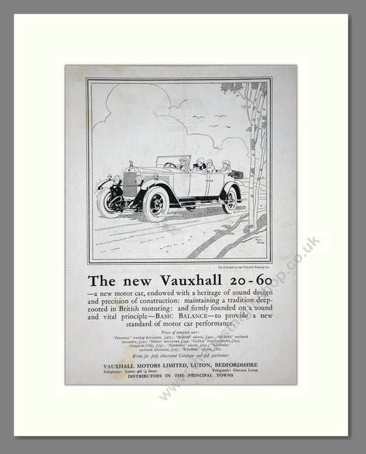 Vauxhall - 20-60. Vintage Advert 1927 (ref AD65315)