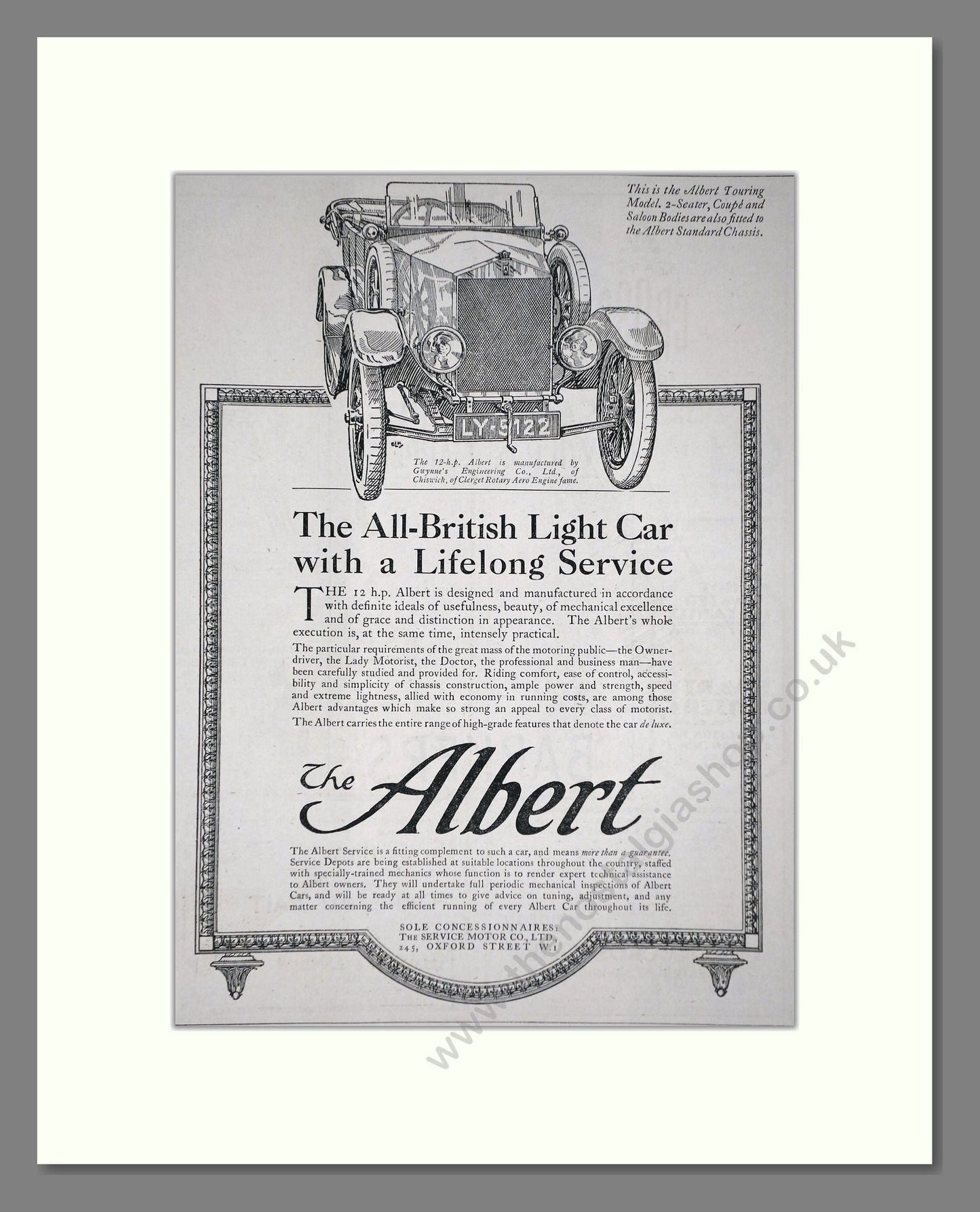 Albert - All British. Vintage Advert 1920 (ref AD65340)