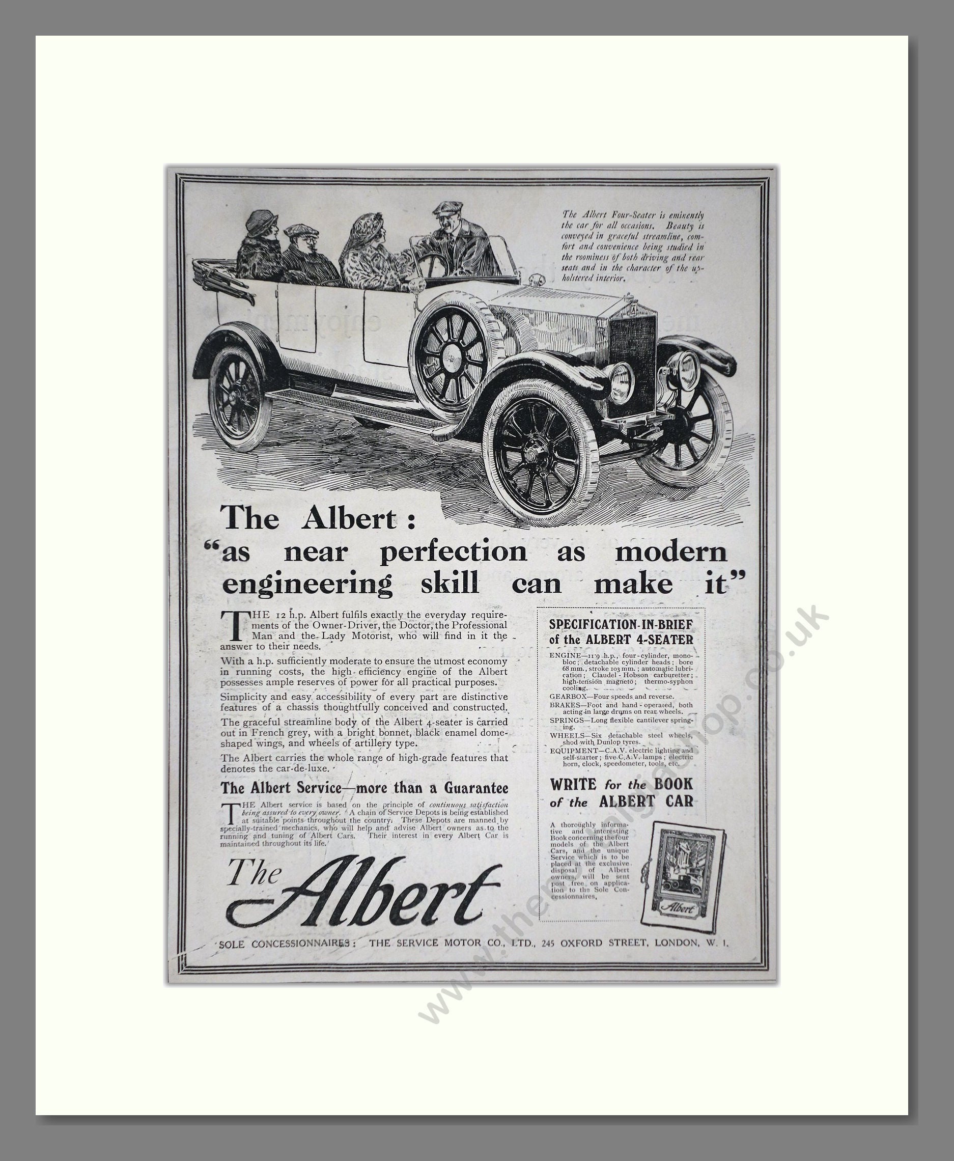 Albert - 4 Seater. Vintage Advert 1920 (ref AD65344)