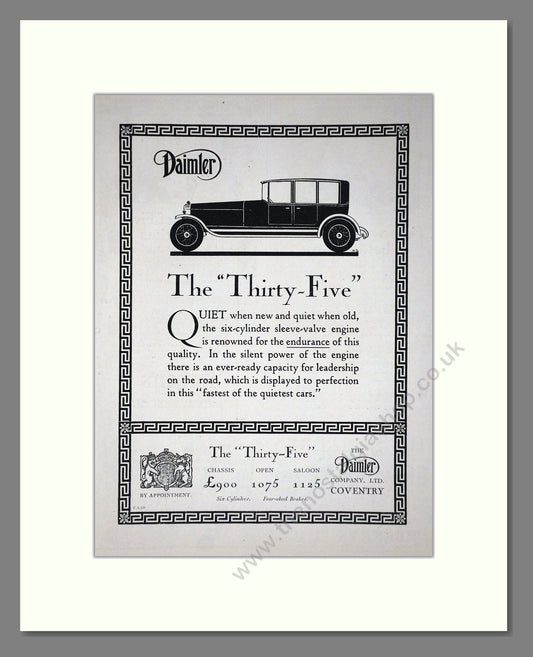 Daimler - Thirty Five. Vintage Advert 1924 (ref AD65366)