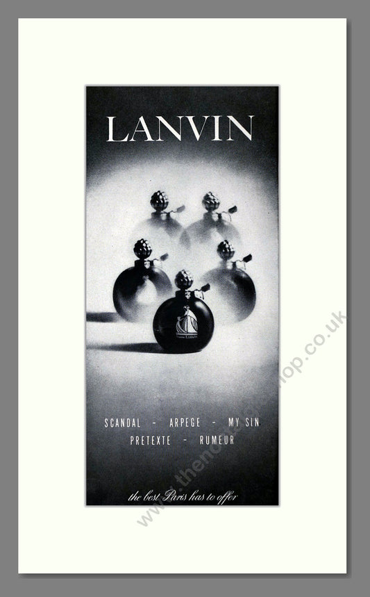 Lanvin - Various Perfumes. Vintage Advert 1948 (ref AD65439)