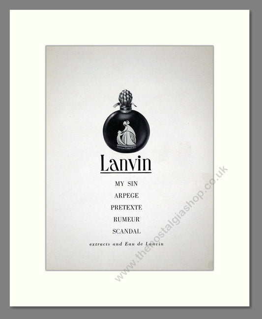 Lanvin - Various Perfumes. Vintage Advert 1947 (ref AD65440)