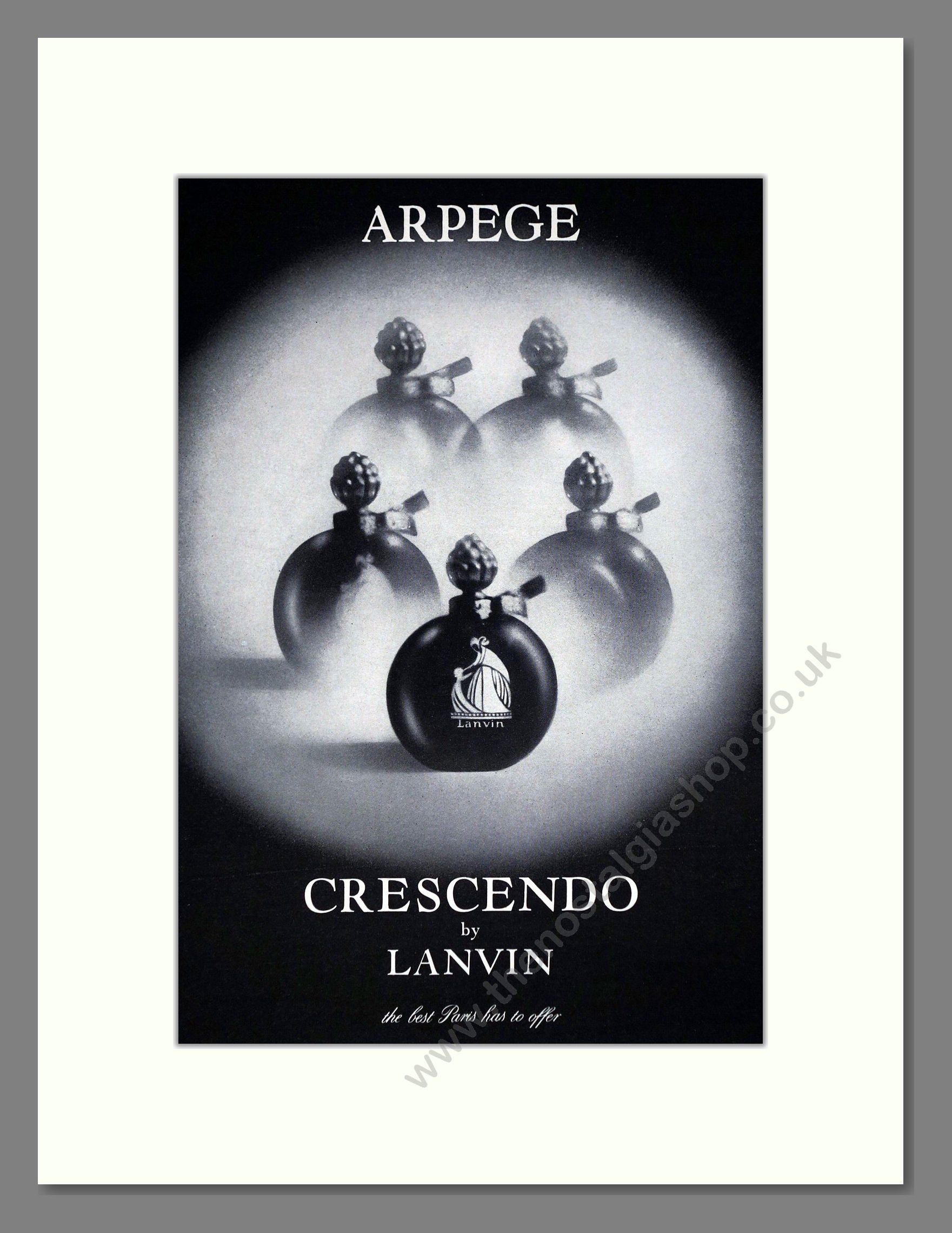 Lanvin - Crescendo. Vintage Advert 1962 (ref AD65441)