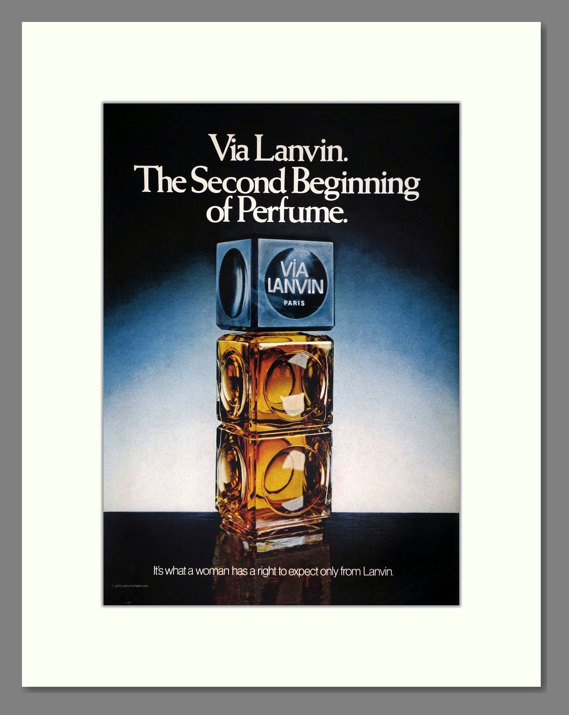 Lanvin - Via Lanvin. Vintage Advert 1973 (ref AD65442)