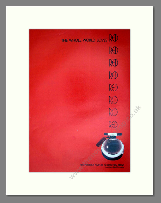Geoffrey Beene - Red. Vintage Advert 1979 (ref AD65452)