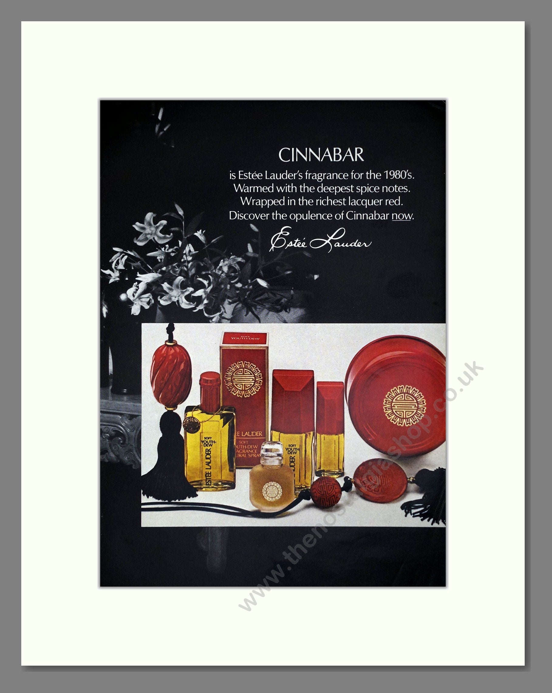 Estee Lauda - Cinnabar Double Advert. Vintage Advert 1979 (ref AD65469)