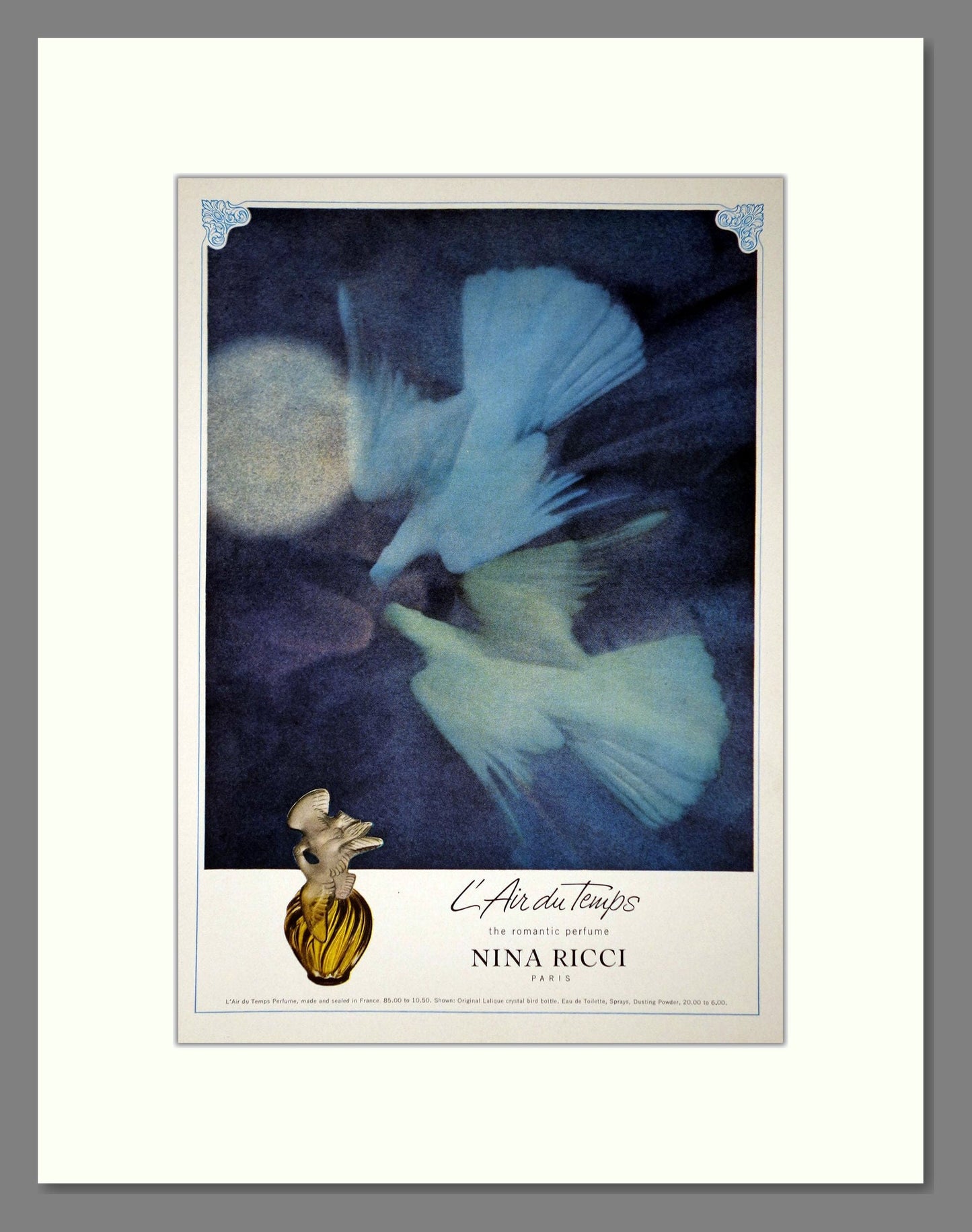 Nina Ricci - L'Air Du Temps. Vintage Advert 1965 (ref AD65484)