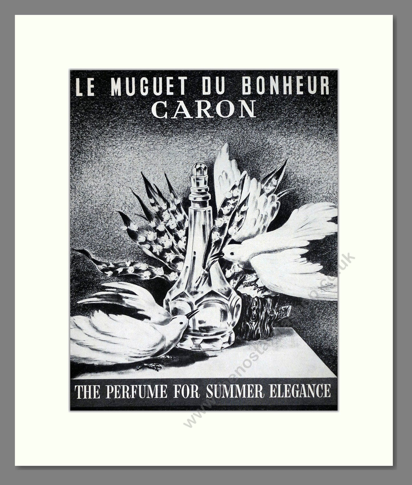 Caron - Le Muget Du Bonheur. Vintage Advert 1958 (ref AD65502)