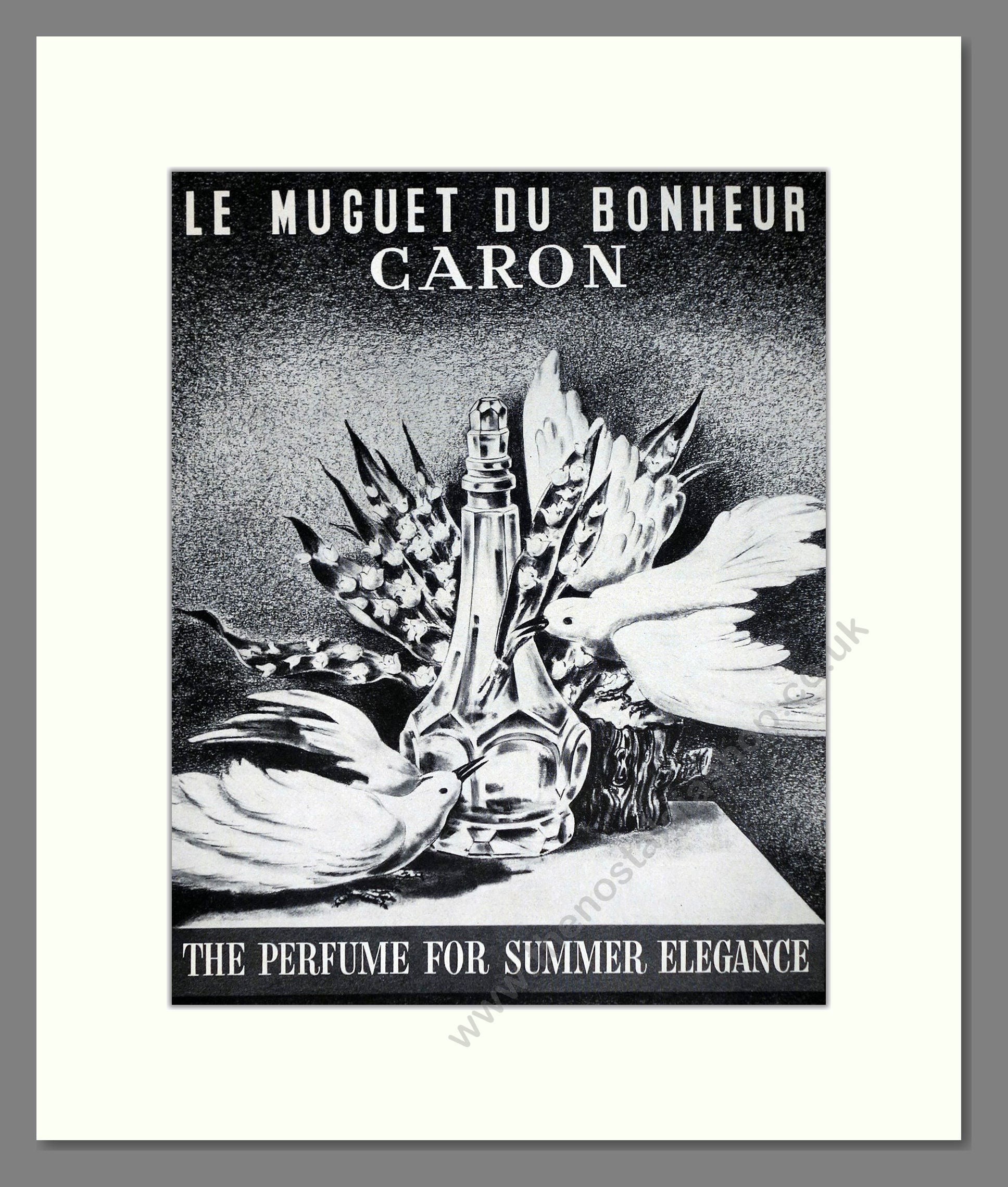 Caron - Le Muget Du Bonheur. Vintage Advert 1958 (ref AD65502)