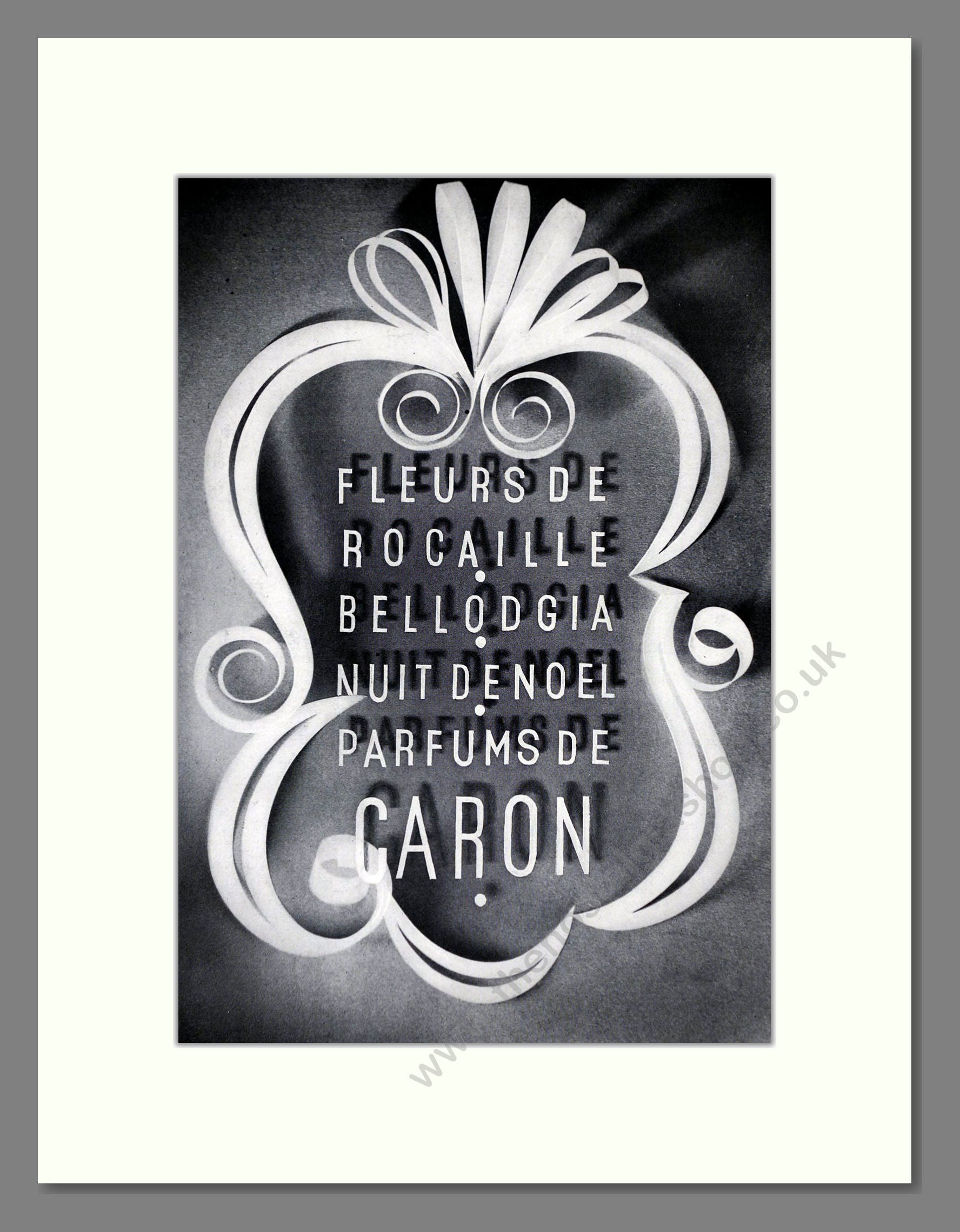 Caron - Fleurs De Rocaille. Vintage Advert 1939 (ref AD65503)
