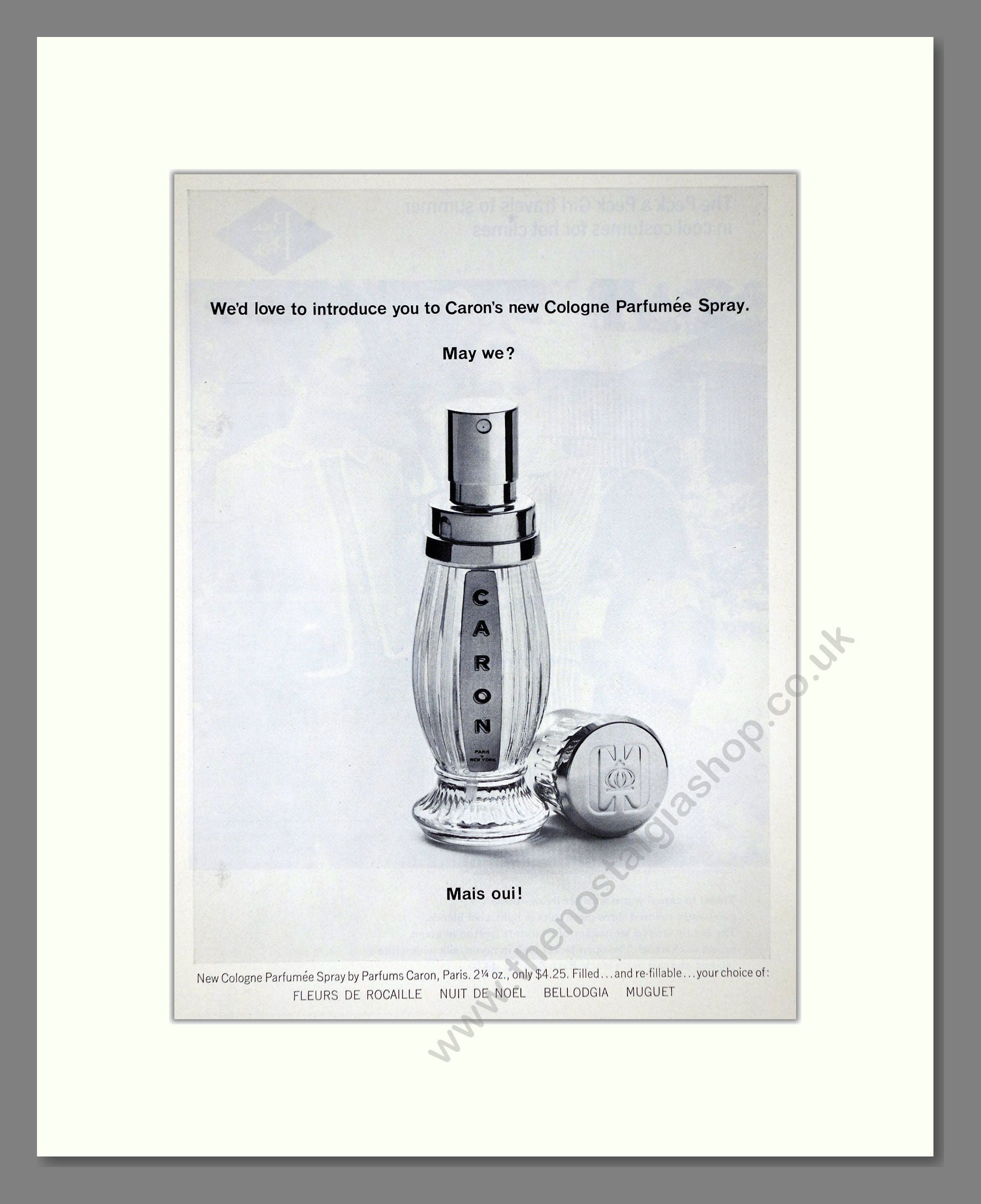 Caron - Cologne. Vintage Advert 1965 (ref AD65515)
